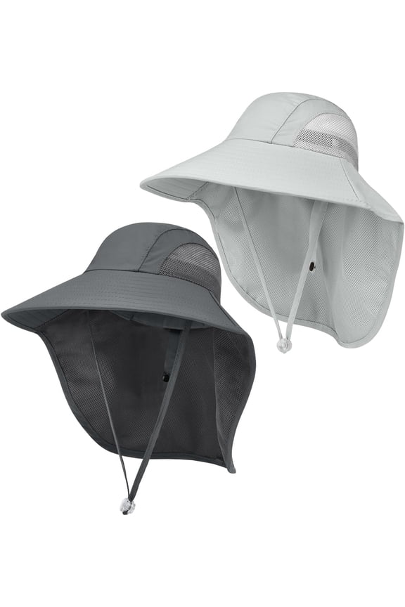 Sun Hat UPF50+ Summer Beach Play Sun Protection Hats with Neck Flap for Ages 5~14
