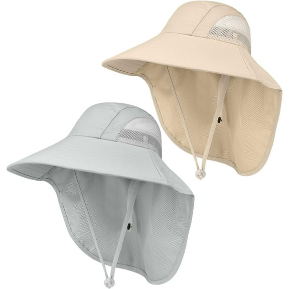 Sun Hat UPF50+ Summer Beach Play Sun Protection Hats with Neck Flap for Ages 5~14