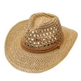 thumbnail image 1 of Sun Hat, Unisex Summer Beach Hat, Casual Wide Brim Cowboy Hat, Straw Hat for Men Women, Beach, Garden, Uv Protection, Vacation Essential Baberdicy, Ideal for Men And Women, 1 of 2