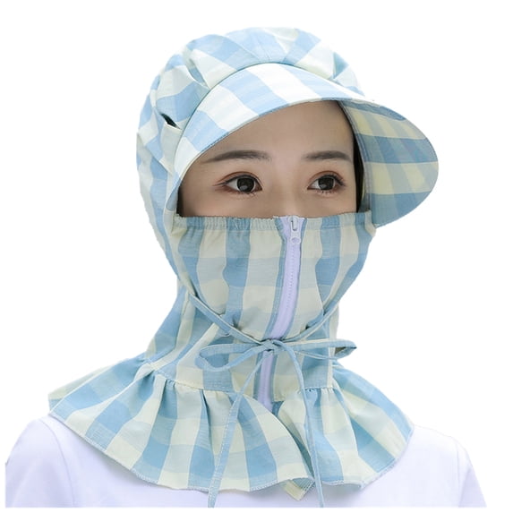Sun Hat Wide Brim Fishing Hats, Multi-Function Sun Protection Neck Flap Visor Cap Summer Travel Beach Hat for Women