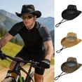 thumbnail image 1 of Sun Hat Wide Brim Headwear for Outdoor Activities,Breathable Foldable Cap with Sun Protection for Beach Hiking and Daily Outing for All Users(Black), 1 of 9