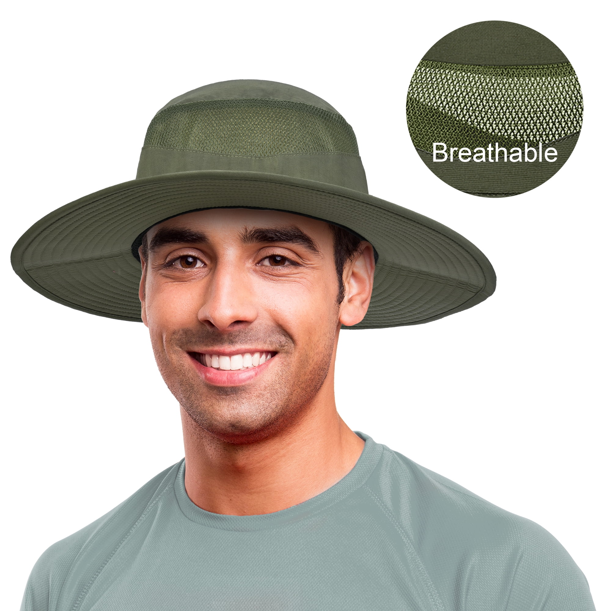 Solaris Sun Protection Boonie Hat Wide Brim Summer Outdoor Bucket Cap for Hiking Safari Gardening, Women's, Size: One size, Gray
