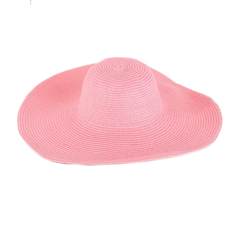 Sun Hat Wide Large Brim Beach Straw Sun Cap Summer Hat Foldable