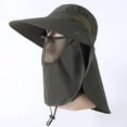 thumbnail image 1 of Sun Hat Woman Summer Women's UV Protection Cap Outdoor Travel Cycling Face Mask Hat Shawl Hats Windproof Removable Tea Picking Women's UPF+50 Sun Visor Detachable Flap Hat Foldable Wide Brimmed, 1 of 7