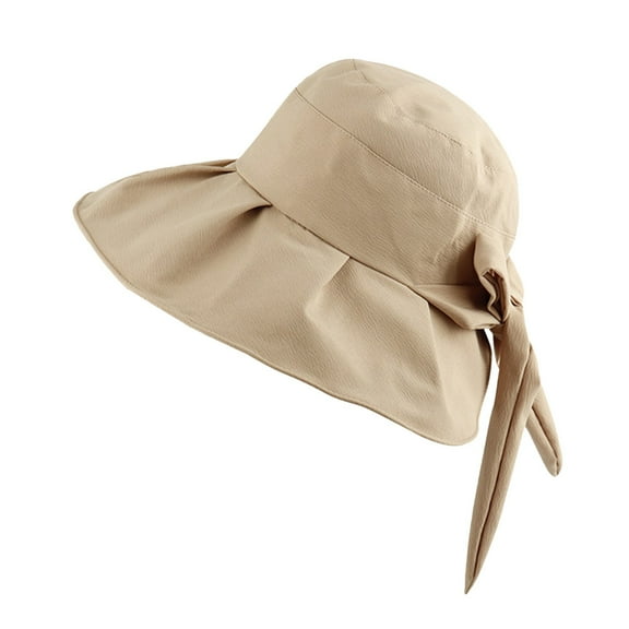 Sun Hat for Women Foldable UV Protection Bucket Hat for Camping and Travel Women's Sun Hat Bow Fisherman's Hat Casual Fashion Hat Foldable Cloth Hat Beach Cool Hat Windproof