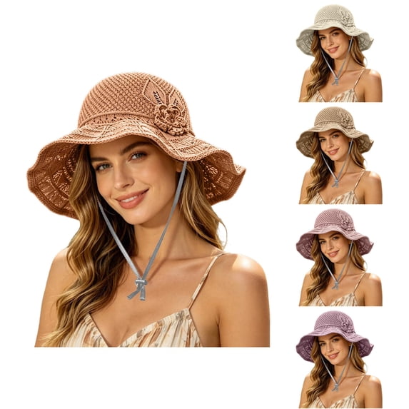 Sun Hat Women Travel Foldable Brim Summer Hats Beach Vacation Essentials Hiking Hat Women