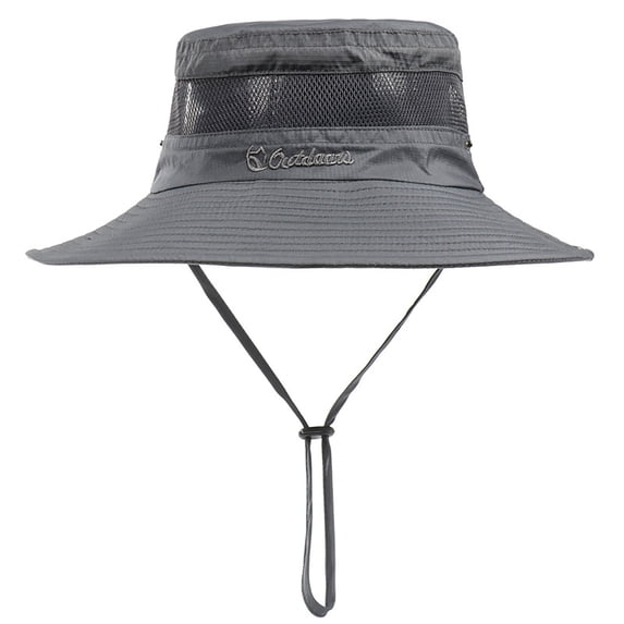 Sun Hat Women Wide Brim Fedora Straw Uv Upf 80+ Women Bucket Hat Uv Protection Summer Beach Hat Top Light Gray One Size