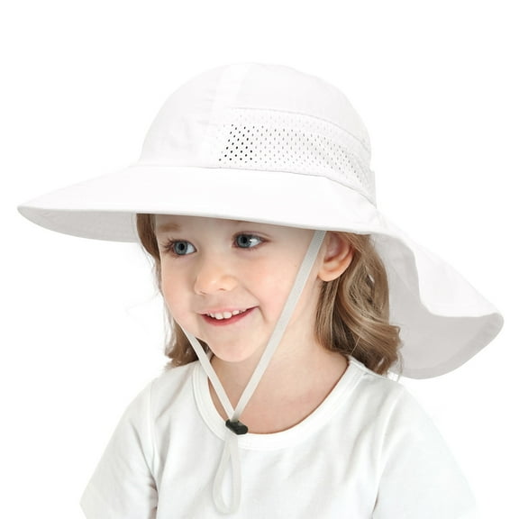 Sun Hat for Baby Girl 0-6 Months Kids Sun Hat UPF 50  Sun Protective Bucket Hat for Kids Boys Girls Wide Brim Summer Beach Fishing Adjustable Hat