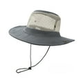 thumbnail image 1 of Sun Hat for Men Women Summer Plain Breathable Wide Brim Foldable Mesh Bucket Hat for Fishing Climbing Hiking, 1 of 3
