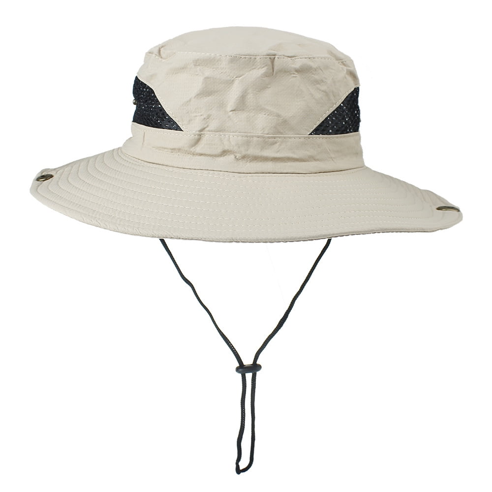 Outdoor UV-Prote&ccedil;&atilde;o Sun Chap&eacute;us Malha Nylon Bucket Hat Com Rabo De Cavalo Buraco