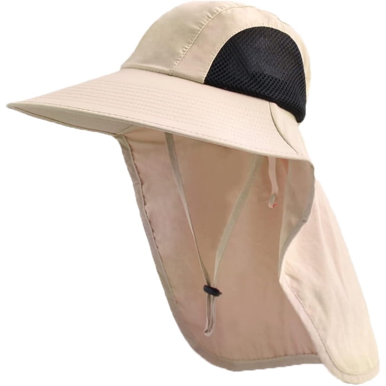 Men Women Wide Brim Sun Hat UPF 50+ with Neck Flap, Packable Fishing Cap Sun Hat for Men Women with Neck FlapUPF 50+ UV Protective  main image 2