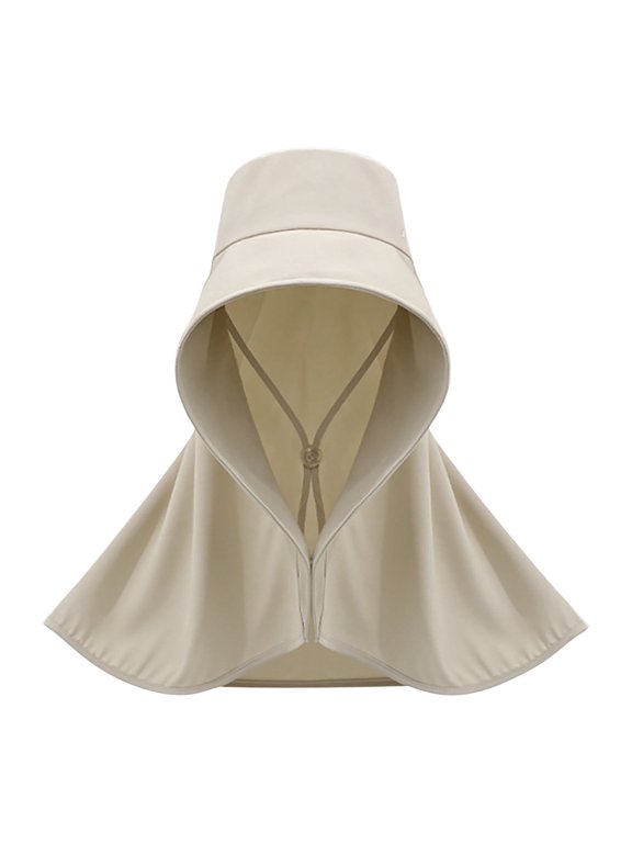 Sun Hat for Men Women with Neck Flap Wide Brim UV Protection Hat Shoulder Cover Summer Outdoor Hiking Fishing Hats Beige