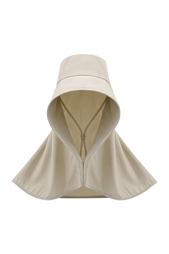 Sun Hat for Men Women with Neck Flap Wide Brim UV Protection Hat Shoulder Cover Summer Outdoor Hiking Fishing Hats Beige