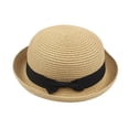 thumbnail image 1 of Sun Hat for Women Elegant Wide Brim Beach Bridal Shower Dress Hat with Leaf Flower Ornament for Outdoor Sun and Stylish Resort Accessory Brown, 1 of 3