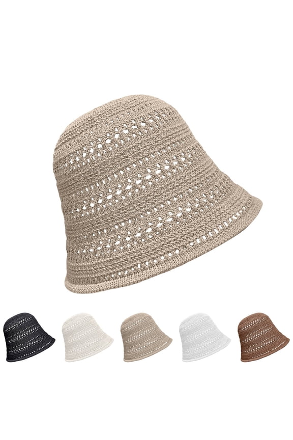 Sun Hat for Women LSQii Foldable Mesh Woven Lightweight Breathable Bucket Hat UPF 50+ Portable Summer Cap for Casual Wear Daily 2026 (Beige)