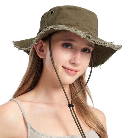 Sun Hat for Women UV Protection Breathable Wide Brim Bucket Hat for Summer Fishing Hiking Camping Lightweight Foldable Outdoor Cap