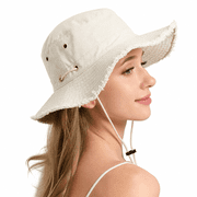 Sun Hat for Women UV Protection Breathable Wide Brim Bucket Hat for Summer Fishing Hiking Camping Lightweight Foldable Outdoor Cap