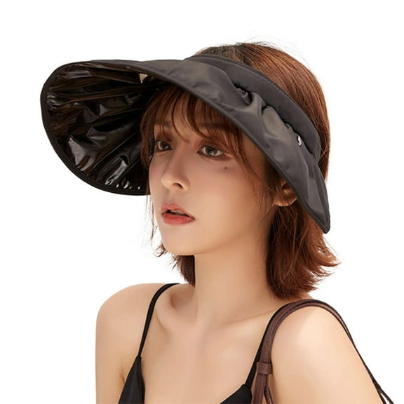 Sun Hat for Women - Wide Brim Sun Hat, Packable UV Protection Visor Floppy Womens Beach Cap