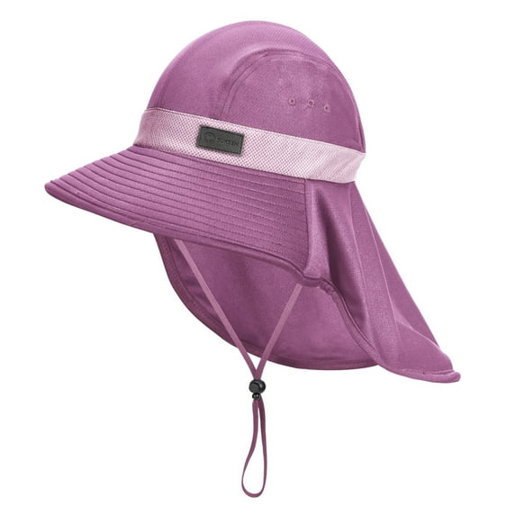 Sun Hat with Neck Flap Wide Brim for Men Women,50+ UPF Protection for Outdoor Camping Hiking Hunting Fishing Cap,Purple