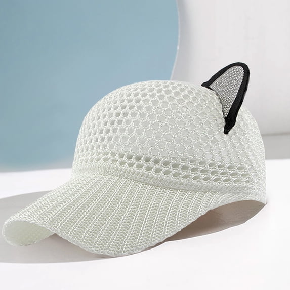 Sun Hats For Women Cute Polyester Mesh Knitted Baseball Cap Breathable Adjustable For Summer Outdoor Casual Fashion Hat Beach Hat