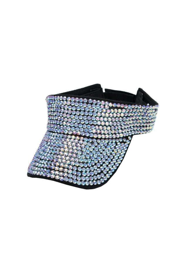 Sun Hats For Women Foldable Sparkling Rhinestone Adjustable Unisex Baseball Cap Sporty Summer Sun Visor Hat