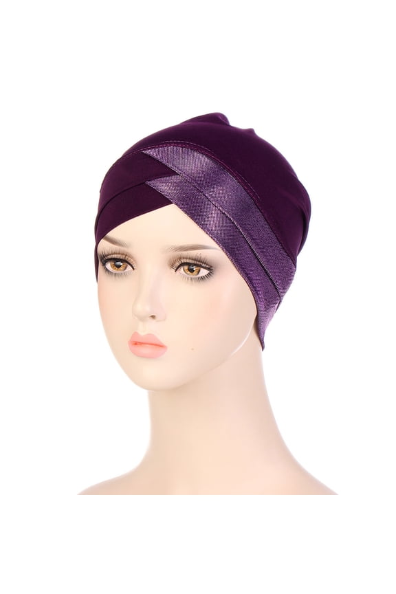 Sun Hats For Women Women Patchwork India Muslim Ruffle Chemo Hat Headwear Head Wraps Turbans Beanie Cap Headwraps Hats For Women