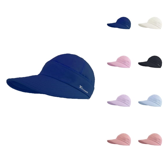 Sun Hats For Womens Wide Brim Visor Purpose Hat For Beach Summer Packable Cap