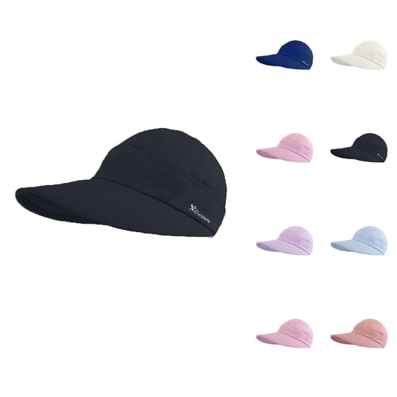 Sun Hats For Womens Wide Brim Visor Purpose Hat For Beach Summer Packable Cap