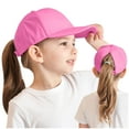 thumbnail image 1 of Sun Hats for Kids Girls Baseball Hat Girls Criss Cross Ponytail Baseball Cap Reflective Quick Dry Hat Kids Cooling Mesh Outdoor Sports Hat for Age 3-12 Toddler Baseball Hat Caps, 1 of 6