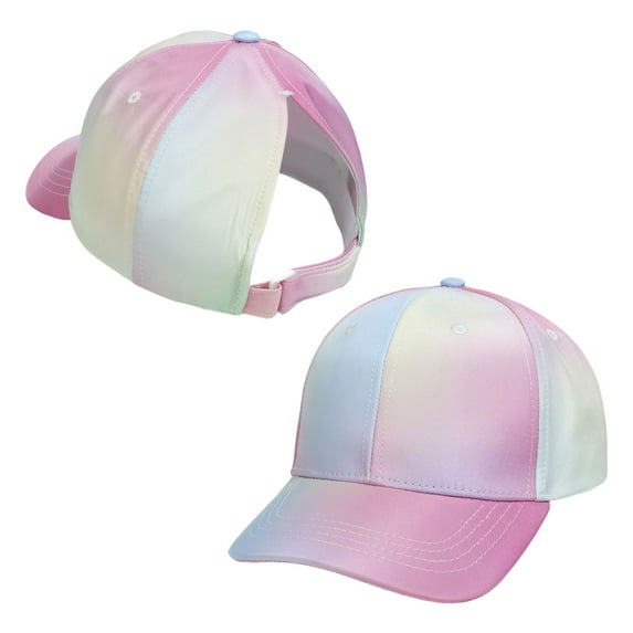 Sun Hats for Kids Girls Baseball Hat Little Girls Reflective Baseball Cap Criss Cross Ponytail Hat Kids Quick Dry Mesh Summer Sports Hat for Toddler Ages 3-8 Toddler Baseball Hat Caps