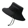 thumbnail image 1 of Awwp Sun Hats for Men Women Fisherman Bucket Sun Mesh Upf 50+ Breathable Wide Brim Summer Uv Protection Hat Foldable Cap Black One Size, 1 of 5