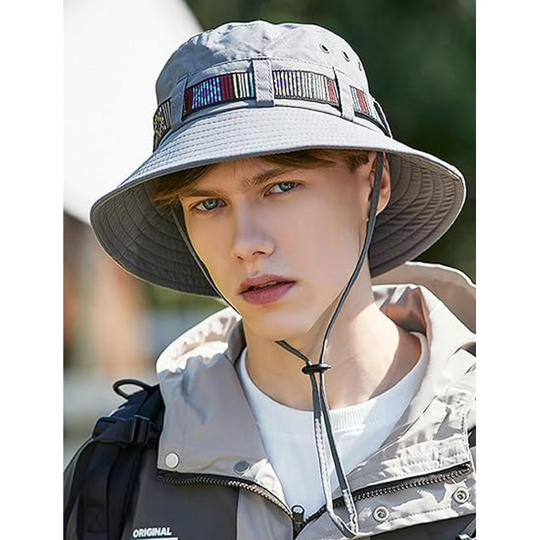 Bucket Hat Mens Wide Brim Hat Fashion White Bucket Hat Outfit Mens