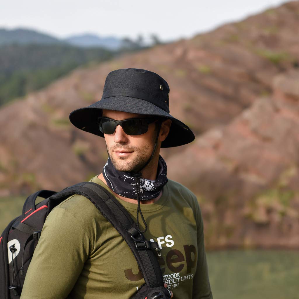 Sun Hats for Men UV Protection, Unisex Outdoor Solid Hat, Floppy Bucket ...