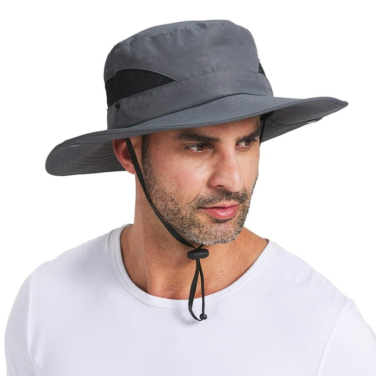 Sun Hats for Men, Wide Brim UPF 50+ UV Protection Caps, Mesh  display picture 3