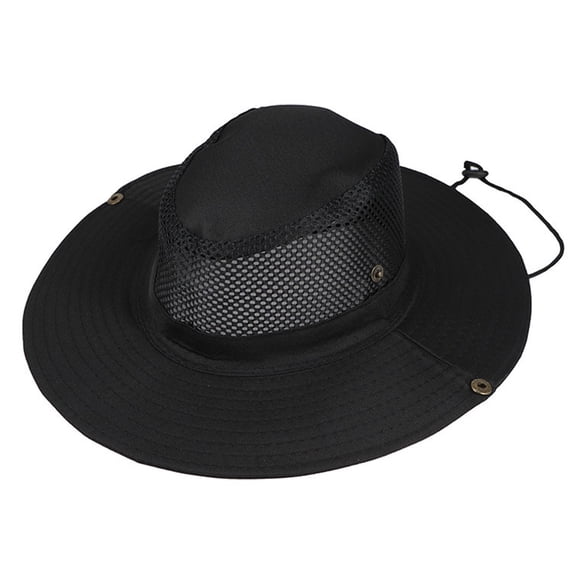 Sun Hats for Men Women Boonie Hat Bucket Hat Wide Brim Uv Protection Fishing Hiking Safari Outdoor Hats Sun Visor Cap Mountaineering Cap Net Cap by Awwp Black One Size