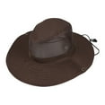 thumbnail image 1 of Sun Hats for Men Women Boonie Hat Bucket Hat Wide Brim Uv Protection Fishing Hiking Safari Outdoor Hats Sun Visor Cap Mountaineering Cap Net Cap by Awwp Coffee One Size, 1 of 8