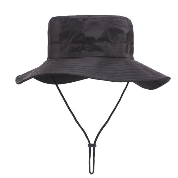 Sun Hats for Men Women Bucket Hat UPF 50+ Boonie Hat Foldable UV Protection Hiking Beach Fishing Summer Outdoor Sun Hat Bucket Fishing Cap Black One Size