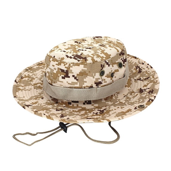 Sun Hats for Men Women Bucket Hat UPF 50+ Camouflage Boonie Hats Hat Foldable UV Protection Hiking Beach Fishing Summer Adjustable Cap Nepalese Cap Mens Fisherman Hat Sun Hats Khaki One Size