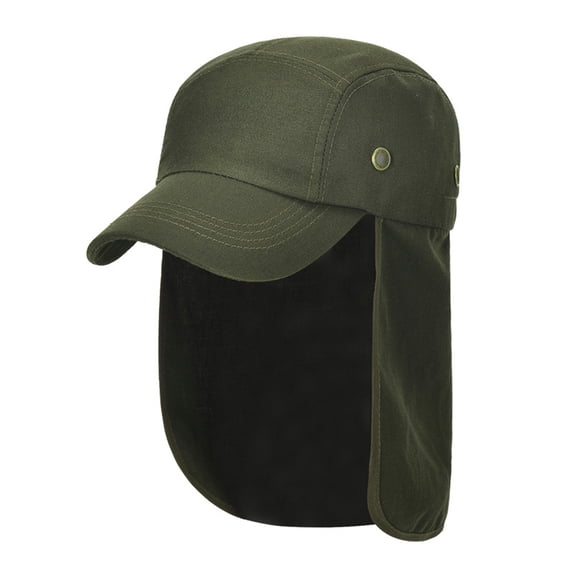 Sun Hats with Neck Flap for Men Women Packable Soft Fishing Hiking Gardening Hat Summer Outdoor Fishing Hat Breathable Hats Baseball Cap Green One Size