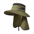 thumbnail image 1 of Sun Hats for Outdoor Adventure – Breathable Mesh Quick-Dry Large Brim Sun Hat with Neck Cover for Men and Women Lightweight and Packable for Summer Activities, Army Green, One Size, 1 of 2