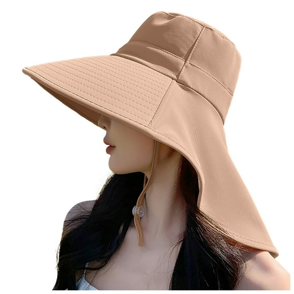 Sun Hats UPF 50+ Fishing Hat Uv Protection Hat Sun Hats with UV Protection for Hiking Women's Summer Large Hat Visor Visor Neck Outdoor Mountaineering Fisherman Sun Hat