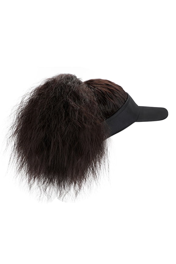 Sun Hats for Women,Baseball Cap With Hair Extensions Synthetic Hair Wig Baseball Hat With Hair Attached Kinky Curly Adjustable Wave Hairpiece With Baseball Hat Cap Wig For Women(Size:One Size)