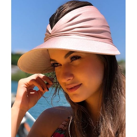 Sun Hats for Women, Beach Hats, Nylon Summer UV Protection Fashion Folding Design Bucket Hat With High Breathability for Women to Outdoor Activity Vacation, Pink