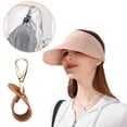 thumbnail image 1 of Sun Hats for Women, Beach Hats for Women, Pink Summer Large Brim Straw Hat with 1pc Brown Hat Hook is Equipped with An Adjustable Elastic Buckle and The Inside is Equipped with A Sweat Band, 1 of 6