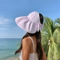 thumbnail image 1 of Sun Hats For Women Men Summer Wide Brim Beach Hat Outdoor Travel Casual Sun Comfortable Lightweight Sunblock Hats for Women Pool Caps for Women Female Cap Cute Visor Hat Hats for Natural Hair Women, 1 of 3