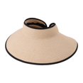 thumbnail image 1 of Sun Hats for Women , Summer Accessories , Womens Wide Brim Hat Stylish Summer Sun Visor Hat for Women UPF 50+ Foldable Ponytail Design Breathable Straw Beach Accessory, 1 of 7