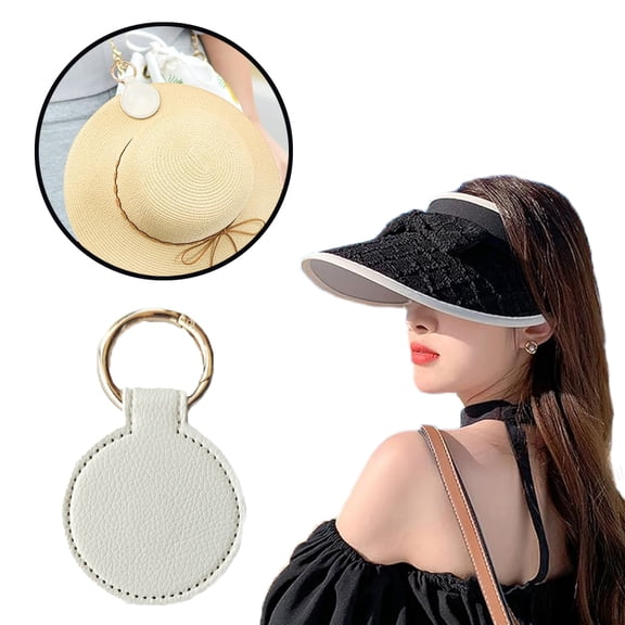 Sun Hats for Women, Visor Hats for Women with 1pc White Hat Clip, Black Summer Adjustable Bow Empty Beach Hats Offers Excellent Sun Protection on Summer Days and Keep You Cool Forever