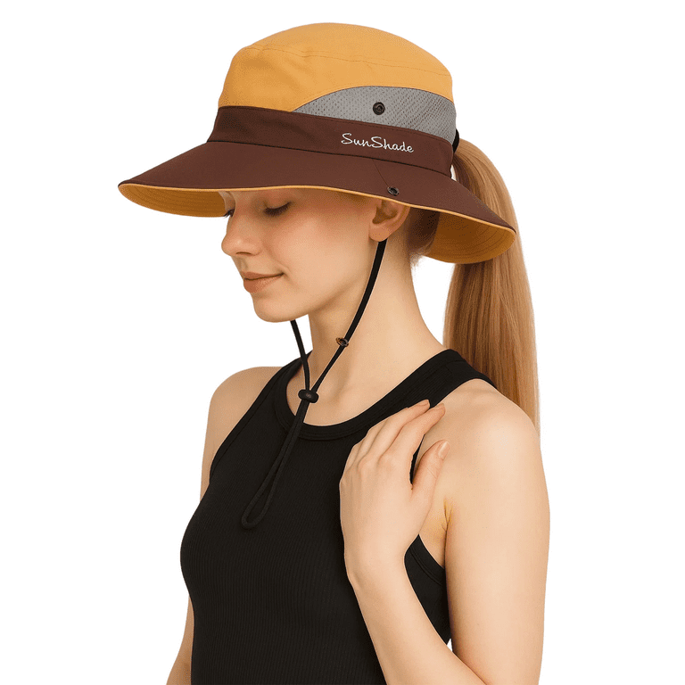 Sun Hats for Women, Wide Brim Bucket Hat for UV/Sun Protection