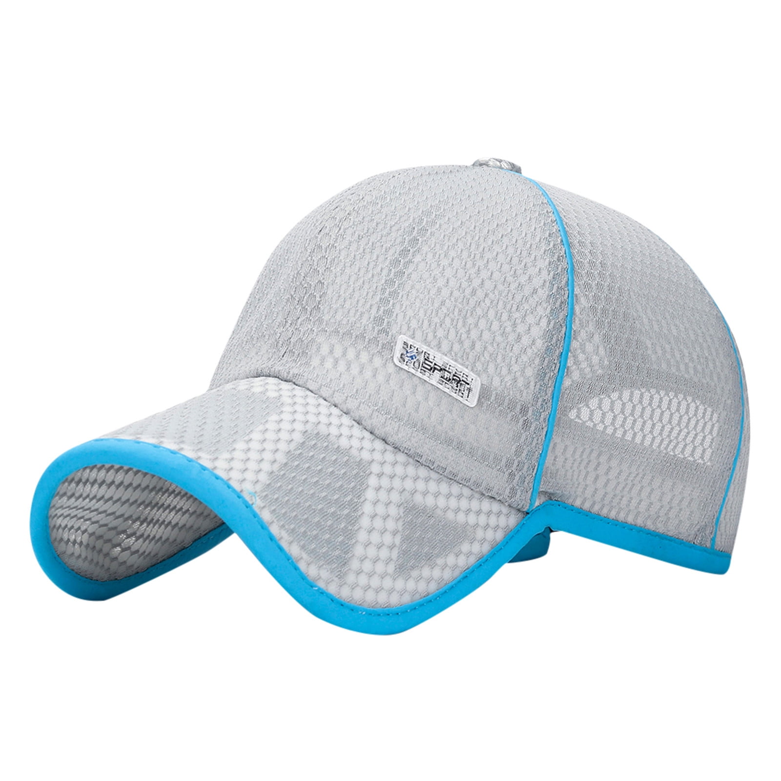 Sun Hats Youth Trucker Cap With Adjustable Snapback Unisex Kids Breathable Baseball  Cap Hat Mesh Blue 