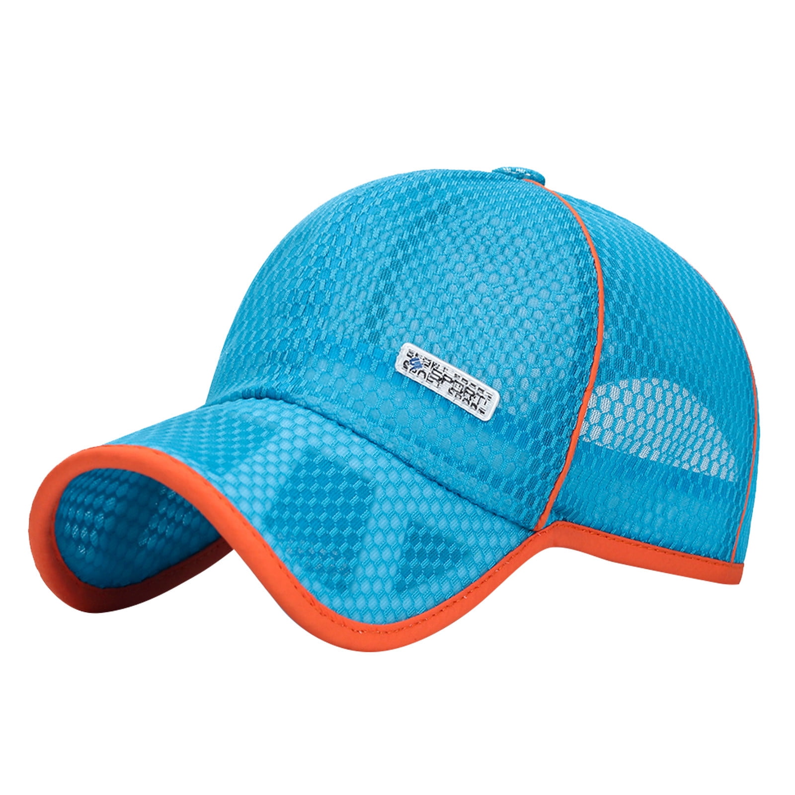 Sun Hats Youth Trucker Cap With Adjustable Snapback Unisex Kids Breathable Baseball  Cap Hat Mesh Blue 
